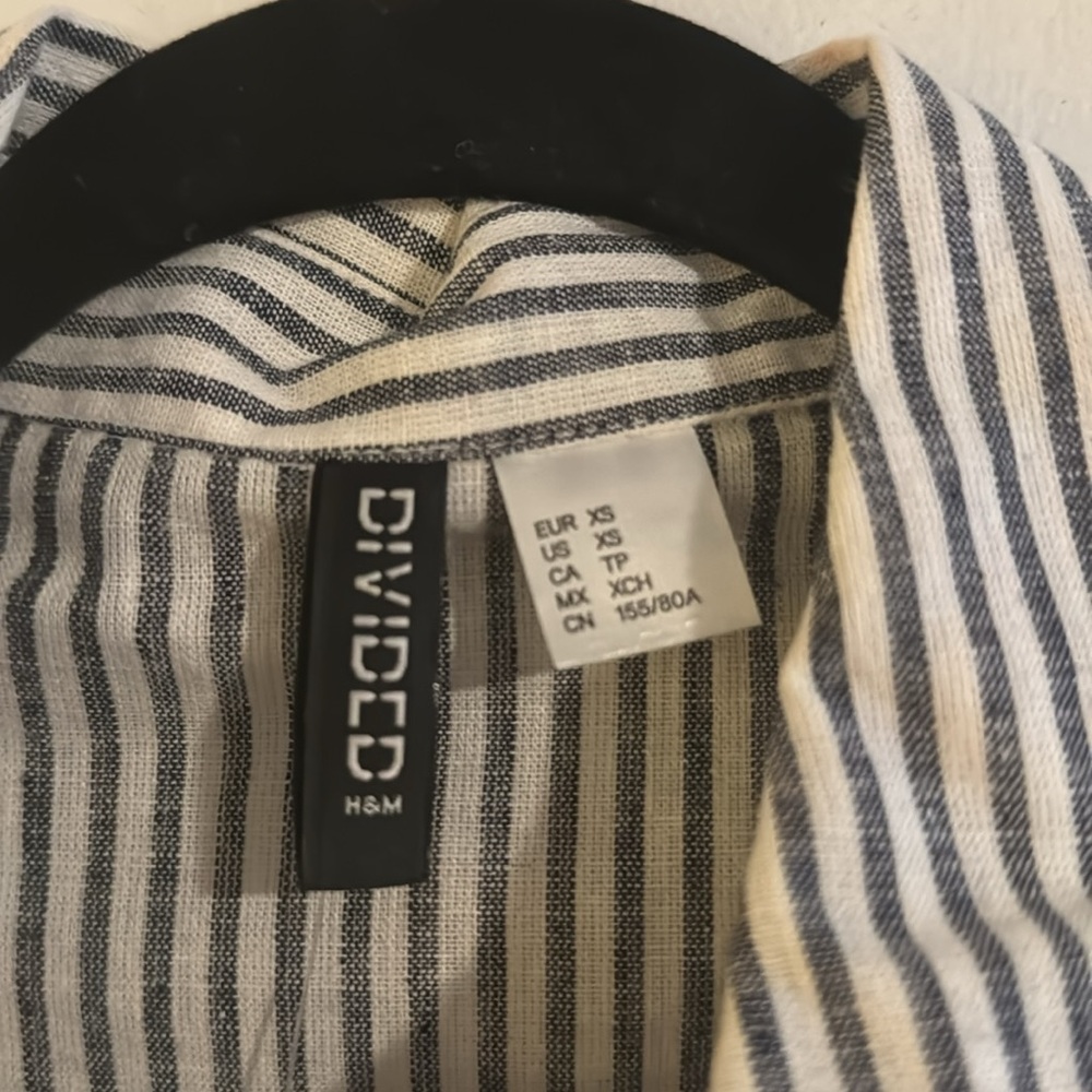 H&M Stripped Button down - Picture 2 of 3